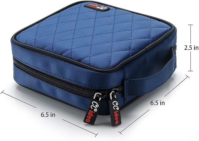 CCidea CD DVD Case Holder, Portable Disc Storage Wallet Binder, Multiple Capacity CD Organizer for Car Home Travel, Anti-Scratch Blu-Ray Game Disc Storage (Blue) - Image 2