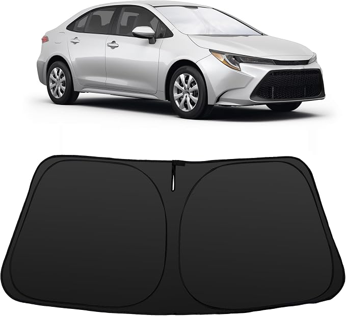 Windshield Sun Shade for 2018-2026 Audi Q5 | Foldable, Full covered for windshield, Block UV Rays, Heat Reduction, Easy to install, Keeps Car Cooler by YYCKE