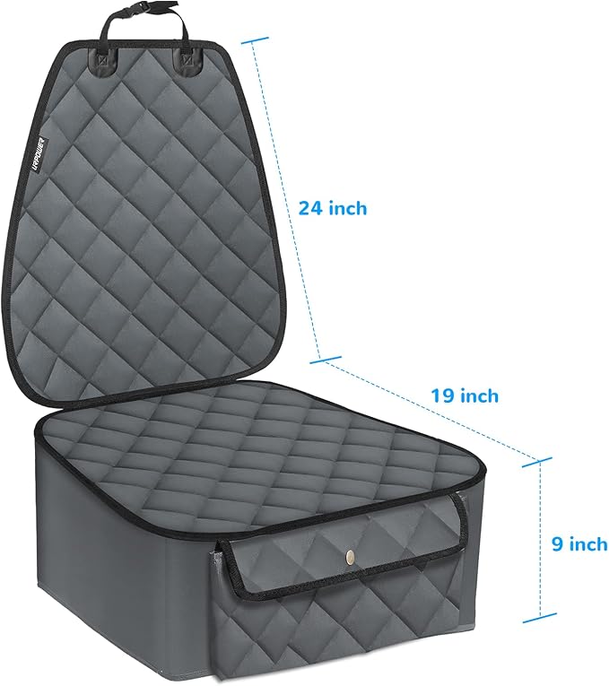 URPOWER Car Seat Protector, Waterproof Seat Cover for Dog & Child Car Seat | 600D Oxford, Elastic Skirt, Scratch Resistant, Non-Slip, Storage Pocket, Easy Install，Fits Cars, Trucks & SUVs - Image 6