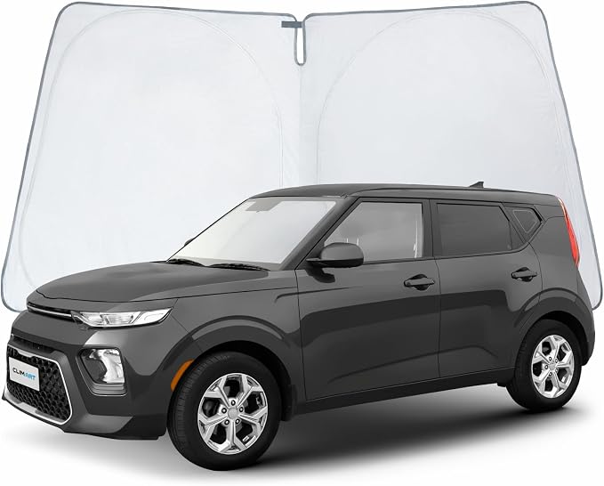 CLIM ART Windshield Sun Shade for Kia Soul 2020-2026, Custom-Fit Foldable Car Sunshade, Vehicle Sun Protector, Front Auto Windshield Cover, Car Accessories - WS3031 by CLIMART