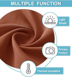 RYB HOME Cafe Blackout Curtains 24 inch Length for RV Camper Kitchen Window | Temperature Regulating,Light UV Blocking,Privacy Protection,Short Small Half Window Tiers,W42 x L24,Burnt Orange,2 Panels - Image 5