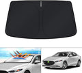 KUST Windshield Sun Shade Custom Fit for Mazda 3 Accessories 2014-2025 2026 Mazda3 Hatchback/Sedan Window Shade Cover Sun Visor Foldable Blocks UV Rays Keep Your Car Cooler by KUST