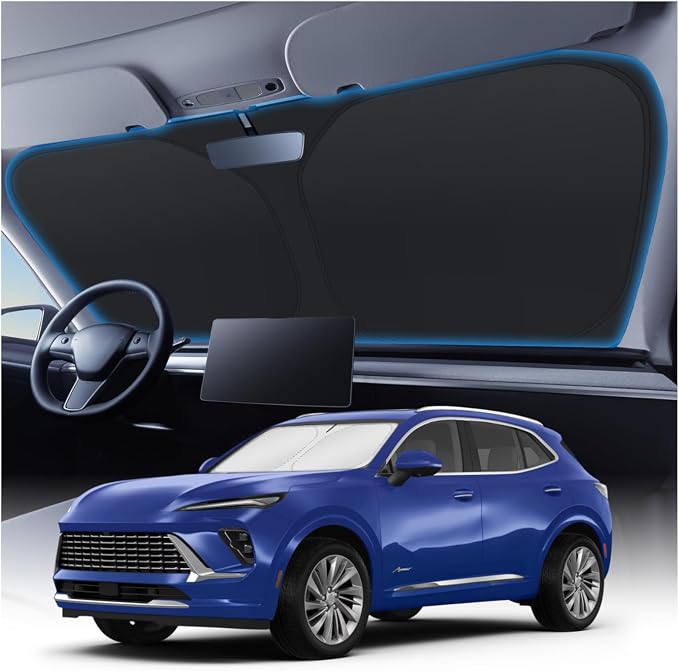 KUST Windshield Sun Shade for Buick Envision (Preferred, Essence,Avenir) 2021-2023 2024 2025 2026 Sunshade Accessories Window Sun Visor Protector Foldable Block UV Rays by KUST