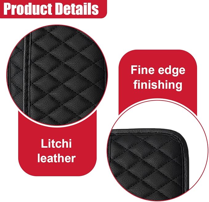 2PCS Car Side Pocket Organizer, Universal Waterproof PU Leather Auto Seat Gap Filler Storage Bag, Self-Adhesive Multifunctional Car Door Sunglasses Holder Pouch for Phone, Card (L) - Image 3
