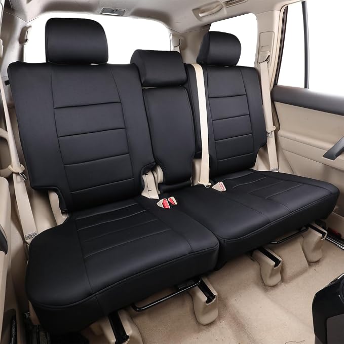 EKR Car Seat Covers Custom Fit for Toyota 4Runner(5 Seats) Full Set | for Toyota 4Runner 2003-2009(Manual Front Seats)Airbag Compatible,Waterproof Pet-resistant Protection,Neoprene(Black) - Image 5