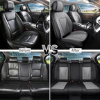 Car Seat Covers Full Set Custom Fit for Acura TSX 2004-2014 , Black&Gray | Premium Faux Leather, Waterproof, Anti-Slip, Airbag Compatible, Breathable, Car Seat Protectors, 2 Rows 5 Seats - Image 6