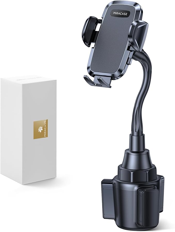 miracase Cup Holder Phone Mount for Car, Universal Phone Holders for Your Car, Gooseneck Adjustable Car Cup Cell Phone Mount for iPhone Samsung Google and All 4.0-7.2 inches Smartphones by Miracase