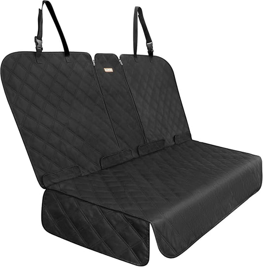 ALLANSING Back Seat Cover for Compact Cars and SUVs Rear Split Bench - 900D Oxford Waterproof Non-Slip Car Seat Protector for Messy Kids & Drooling Dogs, Easy Clean(Black) by CARS%C2%B7DOGS%C2%B7SING