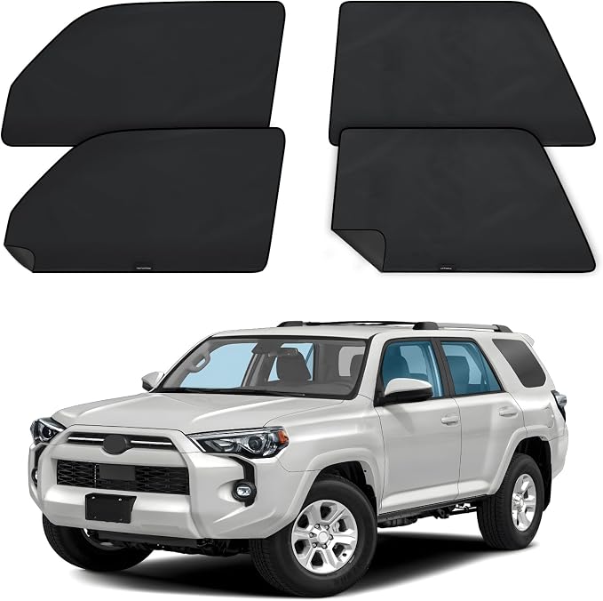 ZATOOTO Car Window Shades for Toyota 4Runner 2017-2024,100% Block Light | 4 Pcs Magnetic Car Window Covers,Privacy Curtains,Side Window Sun Shade for Baby Breastfeeding, Sleeping, Camping - Image 9