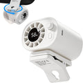 EVADA Car Clip On Fan with LED Display, 360° Rotating, 100 Speed Adjustable, Portable USB Rechargeable 1800mAh Battery Personal Cooling Mini Fan Handheld for Summer, Office, Outdoor, Travel - White by Unknown