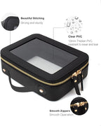 Travel Clear Makeup Bag Set, TSA Approved Cosmetic Bag Case with Zipper Portable Makeup Pouch Toiletry Bag Traveling Cosmetic Organizer Storage Bag Car Organizer Car Essentials - Image 5