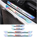 4PCS Car Door Sill Protector, Sport Anti-Slip Vehicle Door Edge Scratch Protection, Self-Adhesive Automotive Entry Guard Decoration Sticker, Universal for SUV RV Truck (White) by Sandfren