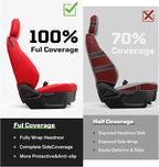 Custom Leather Car Seat Covers for Ford Mustang 2015-2023 Coupe, Red | Full Coverage Waterproof Car Seat Protector,Front & Rear Full Set,Split Backrest Compatible,Wear-Resistant,Airbag Compatible - Image 3