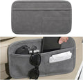 Car Seat Side Pocket Organizer, Suede Leather Vehicle Console Side Cell Phone Holder Storage Bag, Multifunctional Automotive Interior Seat Gap Filler Pocket Pouch, Universal Fit (Gray) by Unknown