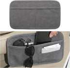 Car Seat Side Pocket Organizer, Suede Leather Vehicle Console Side Cell Phone Holder Storage Bag, Multifunctional Automotive Interior Seat Gap Filler Pocket Pouch, Universal Fit (Gray) by Unknown