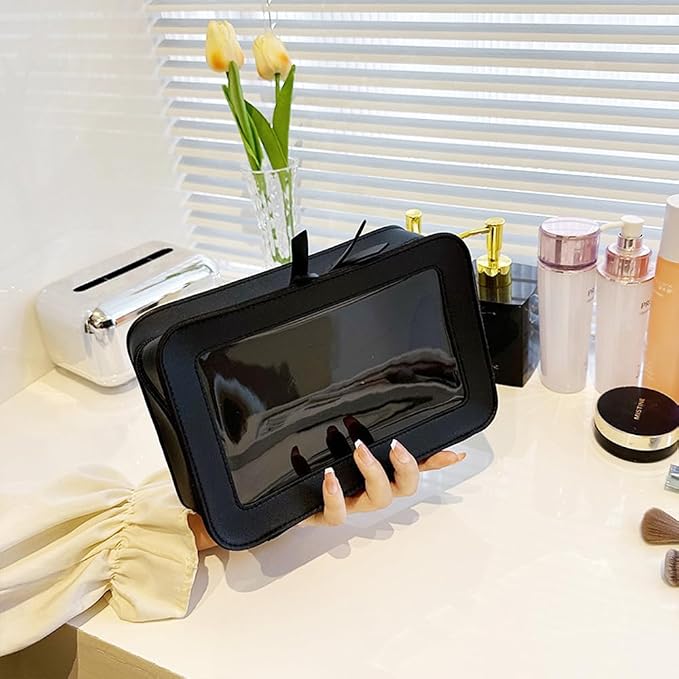 Clear Makeup Bag Small, TSA Approved Portable Toiletry Bag with Zipper Cosmetic Travel Bag Makeup Organizer Case Mini Makeup Pouch for Purse Car Organizer Bag for Women Men - Image 7