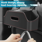 Zipelo Car Headrest Backseat Organizer with Cup Holder, Multi-Functional Vehicle Seat Back Hanging Storage Box with Hooks, Auto Drink Snack Phone Tray Travel Accessories for Kids Adults (Wine Red) - Image 6