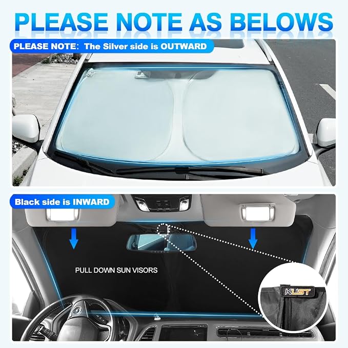 KUST Windshield Sun Shade for Toyota CHR 2018-2023 CH-R Window Accessories Sun Visor Foldable Sunscreen Block UV Rays Keep Car Cooler - Image 5