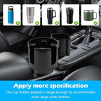1 Pack Car Cup Holder Expander 2 in 1 Adapter with Expandable Base, Car-Seat Headrest Hook 4 Pack Hanger Storage Organizer fit Universal Vehicle Car Mugs in 2.2"-4.2" (10-48oz) - Image 7