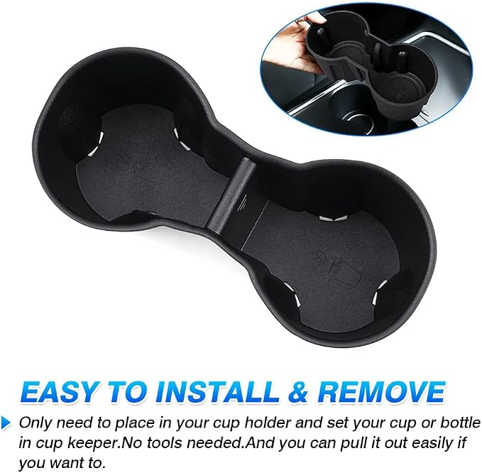 Autorder Cup Holder Inserts for Chevy/Chevrolet Equinox 2018 2019 2020 2021 2022 2023 2024 Accessories Center Console Water Cup Holder - Image 7