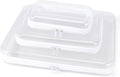 YOPCDJ Clear Hard Shell Zipper Case, Clear Zipper Pouches Waterproof Makeup Organizer & Travel Toiletry Storage Bag, Plastic Pouch for Office, Home, White,3 Pack XL LS by YOPCDJ