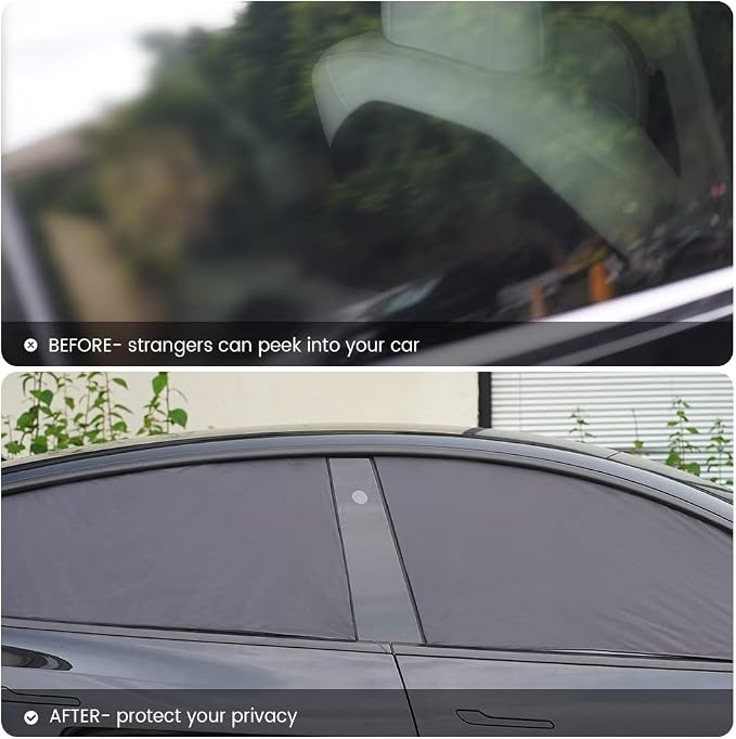 Havnby 2020-2024 Tesla Model Y Curtains Car Privacy Windshield Sun Shade for Camping Foldable Auto Accessories UV and Sun Protection 8-Piece - Image 7