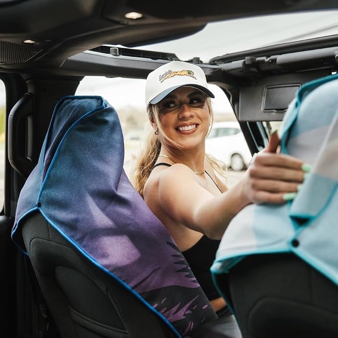 Sprints Athletic Running Towel, Full-Sized, Car Seat Cover - Performance Microfiber (Tropic Twilight) - Image 6