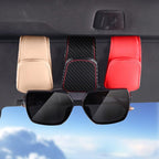 AICEL Sunglasses Holders for Car Sun Visor, Leather Magnetic Clip, Blue | Leather Eyeglasses Hanger Mounter, Magnetic Glasses Holder and Ticket Card Clip, Car Accessories, Universal Fit - Image 6