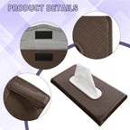 Car Visor Tissue Holder, Tissue Box Holder for Car, Leather Auto Sun Visor Napkin Case Mask Dispenser, Automotive Accessories Rectangular Hanging Auto Napkin Box Fit for Most Vehicles (Brown) - Image 4