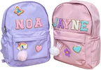 Custom Name Embroidered Backpack Set with Lunch Bag, Personalized Nylon Daypack, Multi-Purpose Casual Backpack for Travel Campus Daily Use by CRAFFBASE