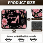 Car Trunk Mat for SUV, 29"x39" Hello Gorgeous Pink Cargo Liner Protector | All Weather Universal Cargo Liners for Dogs, Car Accessory for SUVs/Sedan/Wagons, Durable Non-Slip Washable Rear Cargo Mat - Image 2