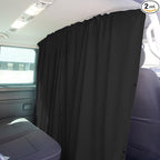 OMAC 54" x 71" Cab Divider Van Cabin Curtain Campervan Kit Black by OMAC
