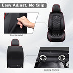 Fit for Toyota Crown Seat Covers 2023-2026,Premium Leather, 360° Full Protection, Thick Padding & Memory Foam, Waterproof & Stain-Resistant Car Seat Cover Front Set (2 Seat,Black&Red) - Image 7