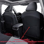 Full Set Car Seat Covers for Honda Odyssey 2018-2022,7-Seater,Faux Leather | for LX Only,2nd Row Captain Seats,Luxury Waterproof Seat Protector,Fit Like A Glove(Black/Gray) - Image 4