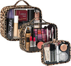 3 Pack Clear Toiletry Bag for Women, TSA Approved Organizer for Travel Size Toiletries Carry on Travel Accessories Bag Airport Airline Compliant Bag Makeup Bag Zipper Pouch Set by FFpaw