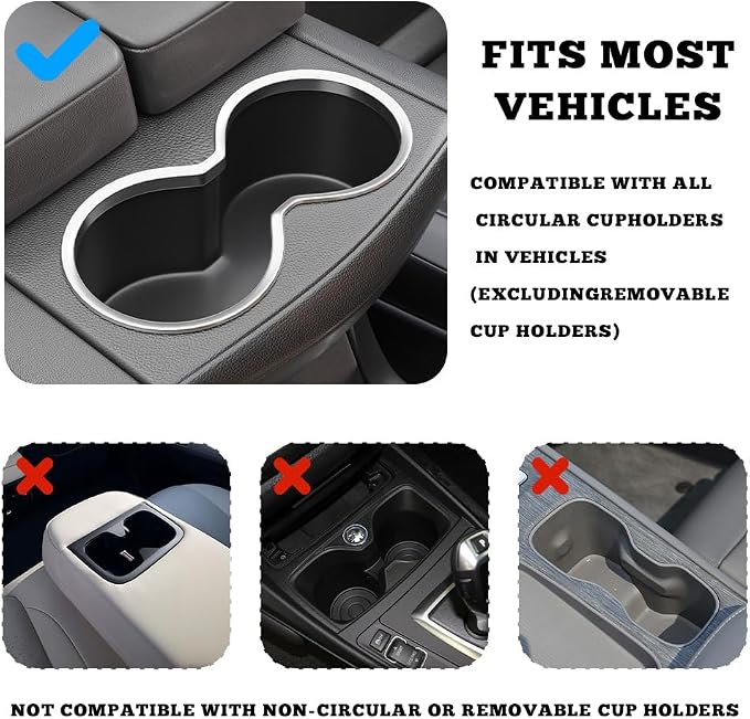 360° Rotating Leather Folding Cup Holder Table, Flodable Car Tray Laptop Desk, Steering Wheel Tray - Car Accessories for Women & Men,Fit Tesla Model Y/3/S, Ford F150 (Black) - Image 4