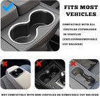 360° Rotating Leather Folding Cup Holder Table, Flodable Car Tray Laptop Desk, Steering Wheel Tray - Car Accessories for Women & Men,Fit Tesla Model Y/3/S, Ford F150 (Black) - Image 4