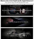 2PCS Car Seat Gap Filler Organizer, Leather Seat Gap Catcher Holder Pocket for Phones Keys Glasses, Auto Center Console Side Crevice Stopper Storage Box, Universal for Vehicles (Black/Red) - Image 6