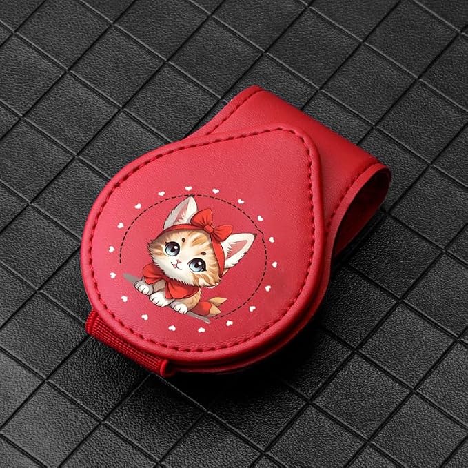 Sunglasses Holders Car Sun Visor for Anime, Magnetic Leather Glasses Eyeglass Hanger Clip for Car, Ticket Card Clip Eyeglasses Mount, Car Visor Accessories - Image 2
