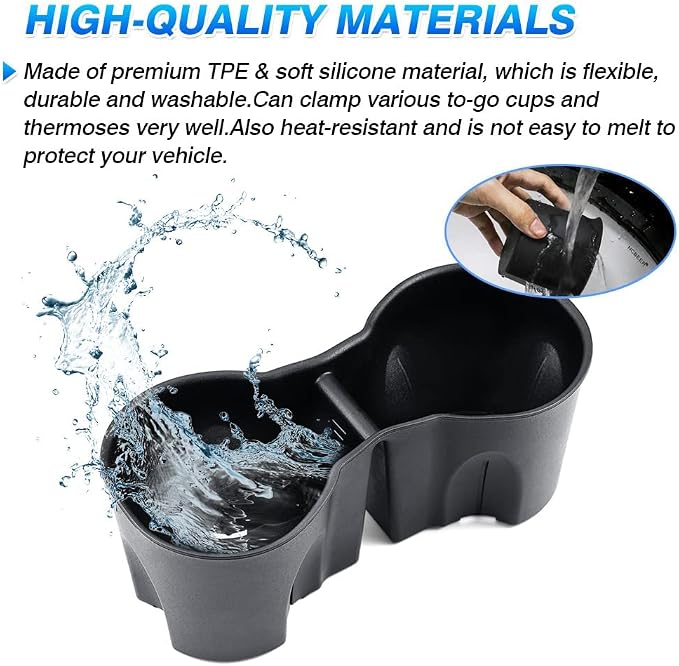 Autorder Cup Holder Inserts for Chevy/Chevrolet Equinox 2018 2019 2020 2021 2022 2023 2024 Accessories Center Console Water Cup Holder - Image 4