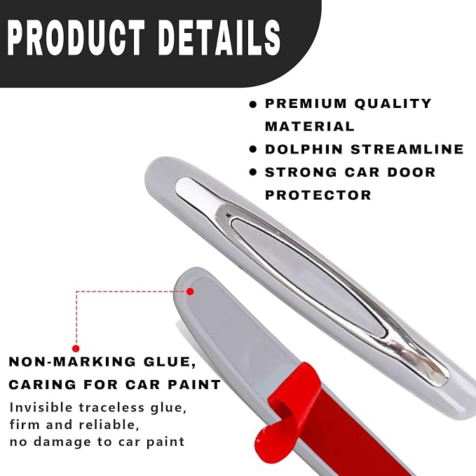 4PCS Car Door Edge Guards, Anti-Scratch Car Door Protector Trim Strip with Self Adhesive, Universal Door Guards for Cars Trucks SUVs, Exterior Car Accessories (Gray) - Image 5