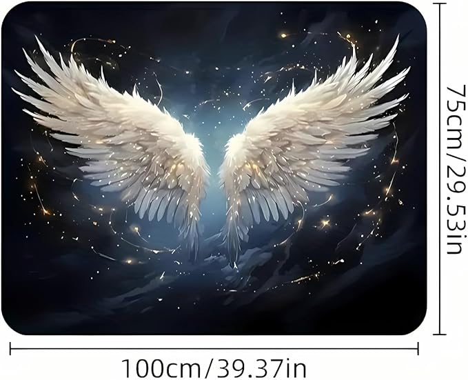 Universal Car Trunk Mat 29" x 39", Angel Wings Print All Weather Trunk Protection Cargo Liner, Durable Cargo Mat Rear Trunk Liner, Stylish Vehicle Interior Accessories Suitable for Most Car Models - Image 2
