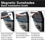 Car Side Window Sunshades for Volvo XC60 2. Gen (Spa) 2018-2024, Magnetic UV Protection Shades for Front/Rear Windows, Heat Resistant Sun Visor Shield Accessories,B/2 Rear Doors - Image 7