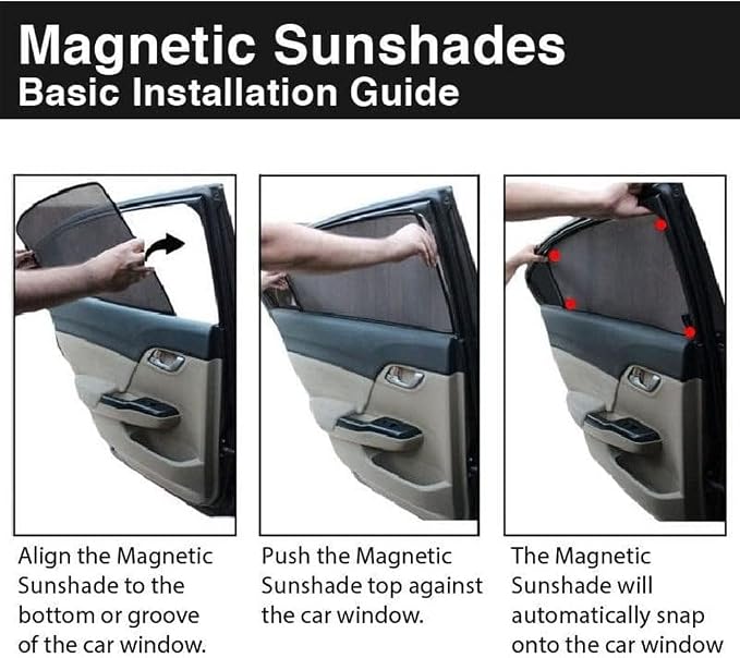 Car Side Window Sunshades for Volvo XC60 2. Gen (Spa) 2018-2024, Magnetic UV Protection Shades for Front/Rear Windows, Heat Resistant Sun Visor Shield Accessories,E/5 Doors Window - Image 7