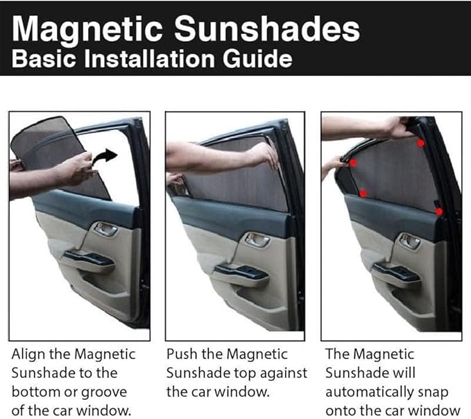 Car Side Window Sunshades for Volvo XC60 2. Gen (Spa) 2018-2024, Magnetic UV Protection Shades for Front/Rear Windows, Heat Resistant Sun Visor Shield Accessories,A/2 Front Doors - Image 7