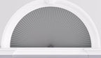 Myshade Arch Window Shades Half Circle Blackout Cellular Shades Cordless No Drill Blinds for Windows Half Moon Honeycomb Fabric No Tools Room Darkening Shades Easy Install (1PCS Grey 36" W X 18" H) by MYSHADE