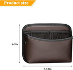 Car Seat Side Pocket Organizer, Leather Automotive Seat Door Pouch Bag Organizer, Vehicle Wallet Cards Phone Sunglasses Storage Holder Pocket Accessories, Universal Fit (Brown) - Image 2