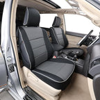EKR Custom Fit 4Runner Car Seat Covers for Select Toyota 4Runner 2011-2023 (Only for 7 Seats Version) - Full Set,Leather (Black/Gray) | for Toyota 4Runner 2010-2024 Seat Covers for SUV Trucks,Airbag Compatible,Waterproof Pet-resistant,Faux Leather(Blac... by EKR