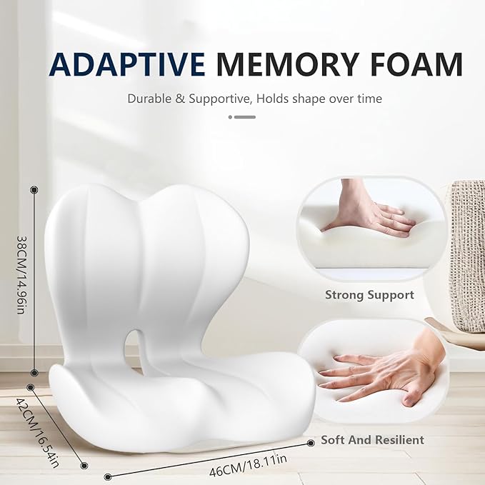 Car Seat Cushion for Long Driving, Office Chair Cushion | Truck Seat Cushion, Increase Height by 3.94 Inch, Double Non slip, Improves Sitting Posture, Sciatica & Tailbone Pain Relief - Image 2