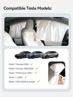 TPARTS Side Window Sunshade Curtains for Tesla Model Y 2021-2026 All Models | 4-piece blackout sun shades provide privacy and heat protection for Tesla Model Y/YL front and rear side windows - Image 2